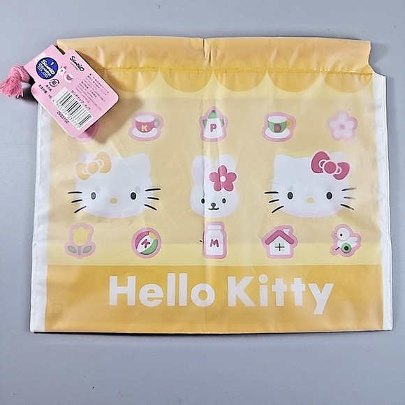 Hello Kitty 2002 Vintage Lunch Napsack Bag Japan Exclusive 9"x8" NEW - Picture 3 of 4